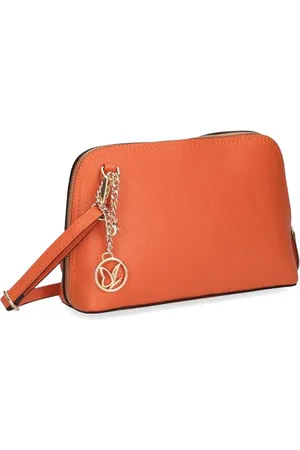 Caprice Damen Umhängetasche mit Reißverschluss Klein, Orange , 1