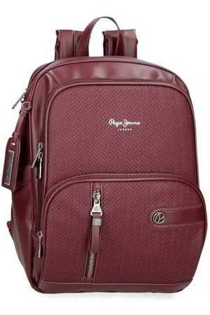 Pepe Jeans Sprig Rucksack für Laptop, 33,8 cm (13,3 Zoll), Rot, 25 x 37 x 10 cm, Kunstleder, 9,25 l, von Joumma Bags, rot, Talla única, Laptop-Rucksack