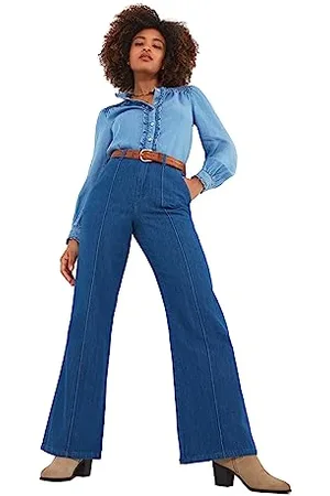 Joe Browns Damen Retro Wide Leg Sustainable Denim Jeans, , 36