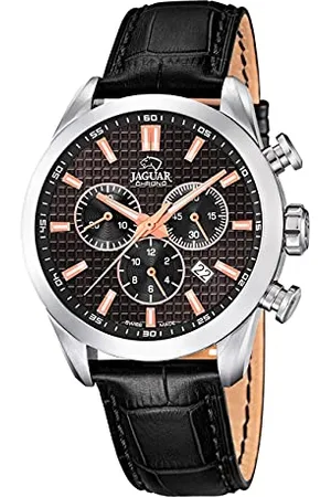 Jaguar Armbanduhr Modell J866/4 aus der Kollektion ACAMAR, Gehäuse 43 mm, schwarzem Lederarmband für Herren