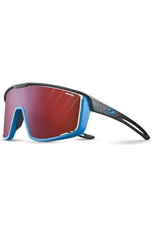 Julbo Unisex Fury Sonnenbrille, Schwarz transparent matt/blau, One Size