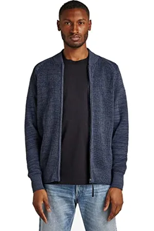 G-Star RAW Herren 3D Biker Knitted Zip Through Strickjacke, , S