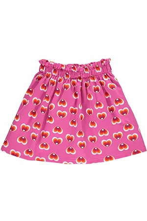 Green Cotton Heart Frill Skirt