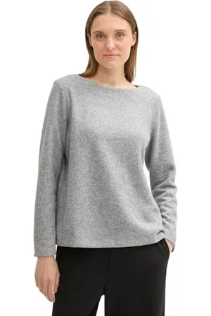 TOM TAILOR Damen RIPP Sweatshirt mit Knöpfen, , XXXL