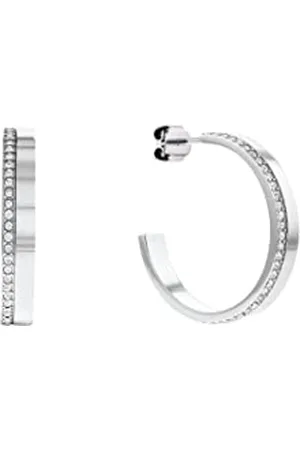 Calvin Klein Creolen für Damen Kollektion MINIMAL LINEAR mit Kristallen - 35000163