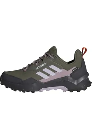 adidas Damen Terrex AX4 Gore-TEX Hiking Shoes Wanderschuhe, Olive Strata/Silver Dawn/Fig, 38 EU