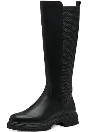 Tamaris Damen Langschaft-Stiefel Vegan; BLACK/ ; 36 EU