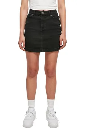 Urban classics Damen Ladies Organic Stretch Denim Mini Skirt Rock, , 29 EU