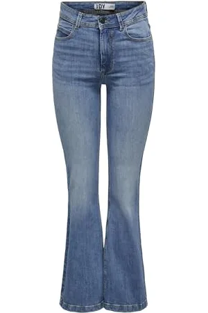 JDY Damen FLORA Flared HIGH MB NOOS DNM Jeans, , 25