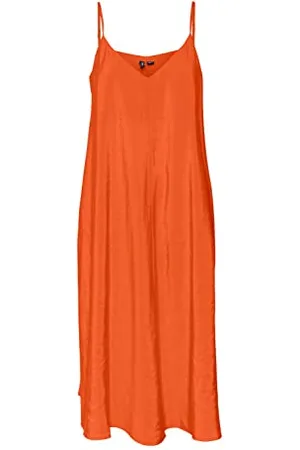 VERO MODA Damen Vmqueeny Calf Singlet Drees WVN Ga Kleid, , S EU