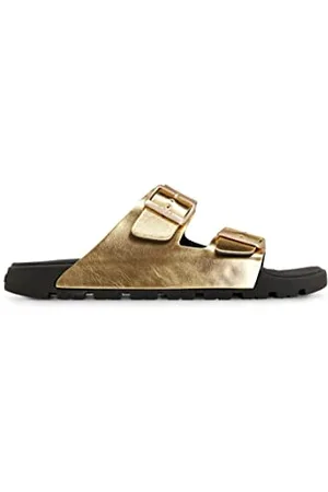 HUGO BOSS BOSS Damen Surfley Sand-mt Sandal, Gold710, 35 EU