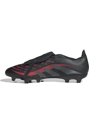 adidas Unisex Predator League FOLD-Over Tongue Firm Multi Ground Football Boots Fußballschuhe, Core Black/Grey Four/Lucid Red