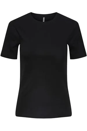 Pieces® Damen Pcruka Ss Top Noos Bc, SchwarzM