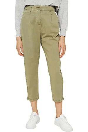 ESPRIT Damen 012ee1b301 Hose, Light Khaki, 42 EU