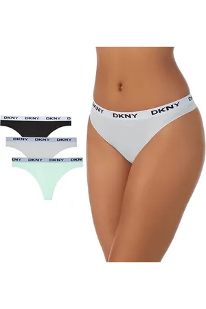 DKNY Damen Microfiber Contrast Logo Thong Tangahöschen, , XL