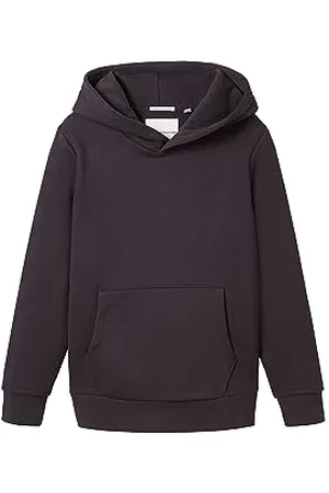 TOM TAILOR Jungen 1038290 Basic Hoodie mit Print, 29476-coal Grey, 140