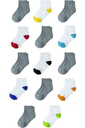 Amazon Unisex Kinder Knöchelsocken aus Baumwolle, 14 Paar, , 8 Jahre