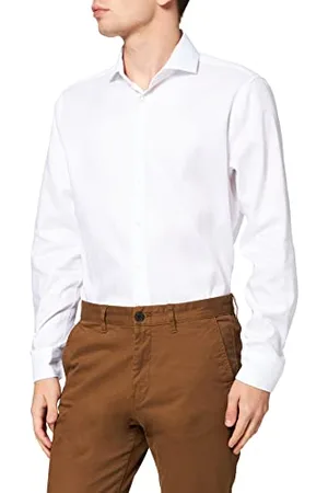 Seidensticker Herren Business Hemd - Shaped Fit - Bügelfrei - Kent-Kragen - Langarm - 100% Baumwolle, , 38 EU