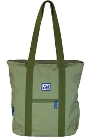 Oxford B-Trendy Schultertasche oder Umhängetasche, 38 cm, gepolsterte Laptoptasche, recyceltes PET-Polyester, Safarigrün, , Talla única, Minimal