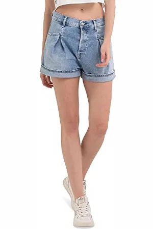 Replay Damen Jeans Shorts aus Komfort Denim, (Blau), 26W