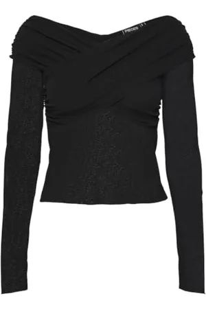Pieces® Damen Pckali Ls Mesh Top Langarmshirt, ,S