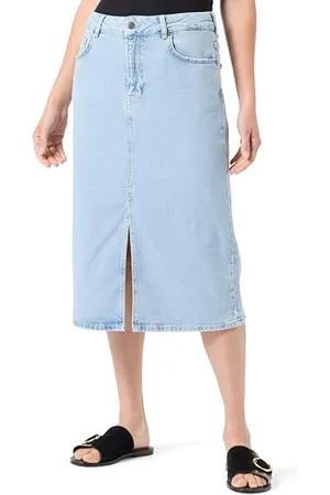 Object Objellen Mw Midi Denim Skirt Noos