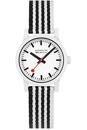 Mondaine Unisex-Erwachsene Analog Quartz Uhr mit Textil Armband MS132110LA