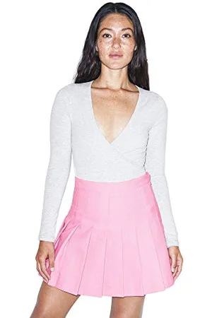 American Apparel Damen Gabardine Tennis Skirt Tennisrock, , Groß