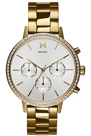 MVMT Analog Quarzuhr für Damen mit Gelbgoldfarbenes Edelstahlarmband - 28000134-D