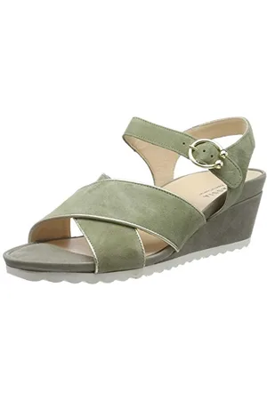 Hassia Damen Pescara, Weite H Riemchensandalen, Grün (Khaki 5800)