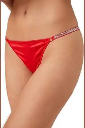 Koton Women Christmas Themed Brazilian Sateen Glitz Stone Detail Panties