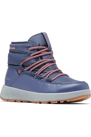 Columbia Slopeside Village Omni-Heat Mid WP wasserdichte Schneestiefel für Damen, Blau (Nocturnal x Beetroot), 36 EU