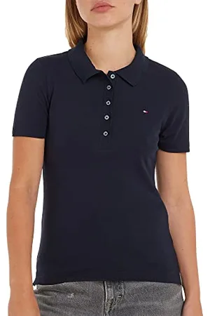 Tommy Hilfiger Damen Poloshirt Kurzarm 1985 Slim Pique Slim Fit, , XXS