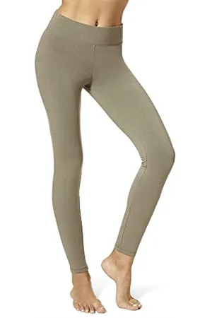 HUE Damen Ultra with Wide Waistband, Full and Capri Length Leggings, Bungee Cord, XS