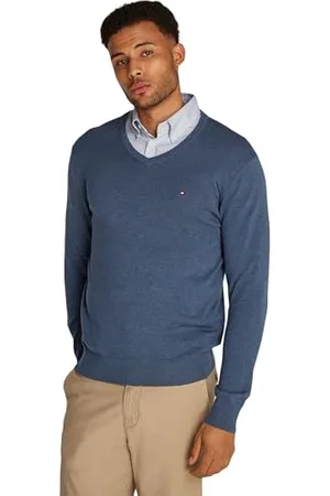 Tommy Hilfiger Herren Pullover Essential Cotton V-Ausschnitt, , XL