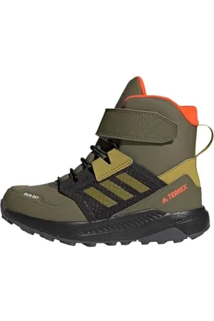 adidas Terrex Trailmaker High Cold.RDY Hiking Shoes Wanderschuhe, Focus Olive/Pulse Olive/Orange, 38 EU