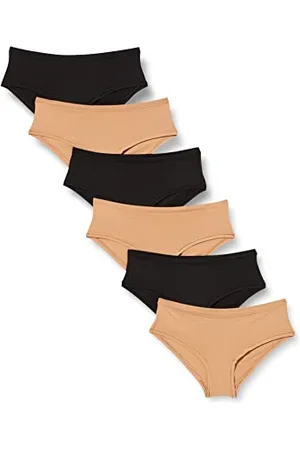 Amazon Damen Mikrofaser-Unterwäsche (Hipster & String, auch in großen Größen erhältlich), 6er-Pack, , 34