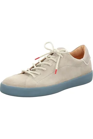 Think! Herren JOEKING, chromfrei gegerbte nachhaltige Wechselfußbett Sneaker, 2000 HELLGRAU/Kombi, 41.5 EU