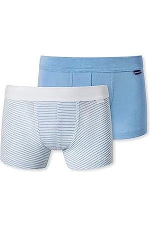 Schiesser Jungen 2 Pack Short mit weichem Bündchen Unterwäsche Feinripp-100% Organic Bio Baumwolle-Größe 140 Boxershorts, , 92 (2er Pack)