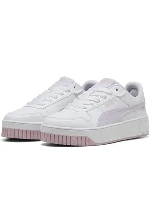 PUMA Carina Street Beach Florals JR Sneaker, White-Lilac Frost-Rose Mauve, 37 EU