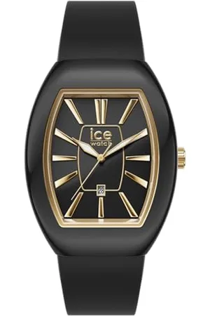 Ice-Watch Ice boliday Dome Black Gold - Schwarze Damenuhr mit Silikonarmband - 024031 (Small)