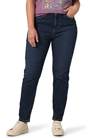 Lee Damen Legendary High Rise Mom Jeans, , 50 Kurz