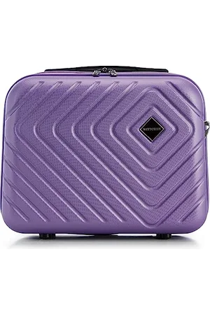 Wittchen Cube line Kosmetikkoffer Kulturbeutel ABS Mit Geometrischer Prägung Schultergurt Kunststoffgriff Kosmetiktasche Damen Reiseetui Größe XS