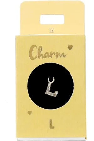 Depesche 11834-012 Charm Buchstabe L, vergoldeter Anhänger für Halsketten, Armband und Ohrringe, ideal als kleines Geschenk