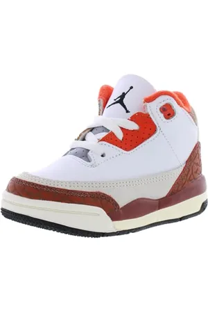 Jordan Nike Jungen Unisex Kinder 3 Retro Se Td Sneaker, White/Black/Mars Stone/Team Orange, 22 EU