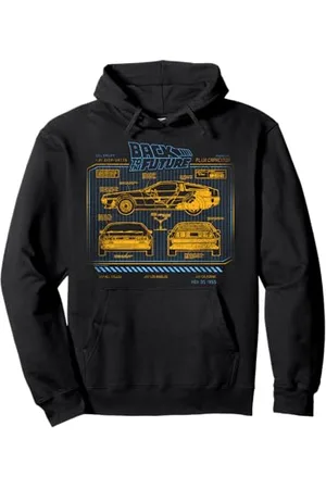 Back To The Future 35th Anniversary DeLorean Schematics Pullover Hoodie