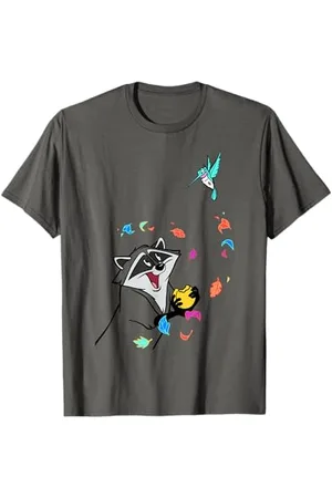 Disney Pocahontas Meeko Flit Colorful Leafs Fall T-Shirt T-Shirt