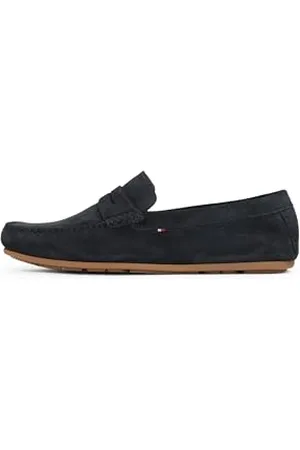 Tommy Hilfiger Herren Loafer Casual Driver aus Wildleder, Blau (Desert Sky), 40