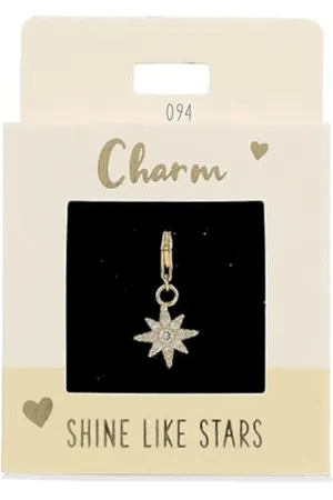 Depesche 11785-094 Charms Express yourself - Anhänger für Halsketten und Armband, Stern, vergoldet, als kleines Geschenk