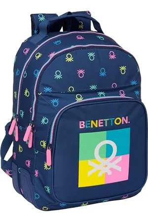 Safta Benetton Cool Schulrucksack für Kinder, ideal für Kinder verschiedener Altersgruppen, bequem und vielseitig, Qualität und Widerstandsfähigkeit, 32 x 15 x 42 cm, , , Estándar